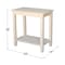 International Concepts Rectangle Solano Accent Table, 24 W, 14 L, 25 in H, Wood, Unfinished OT-6A - alternate 2